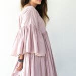 Model in Onion A-line Frilled Dress